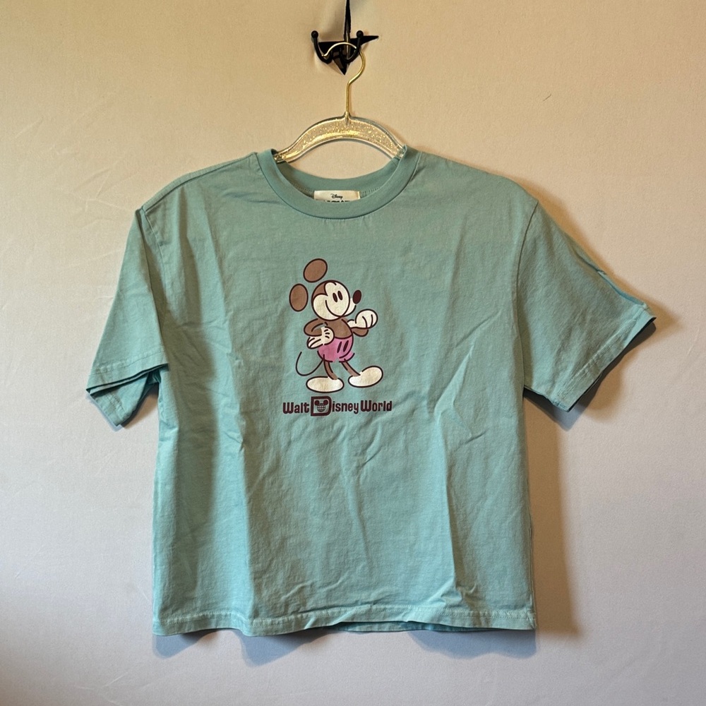 Disney World Mickey Mouse T Shirt Blue Graphic Tee Women’s‎ Small Unisex